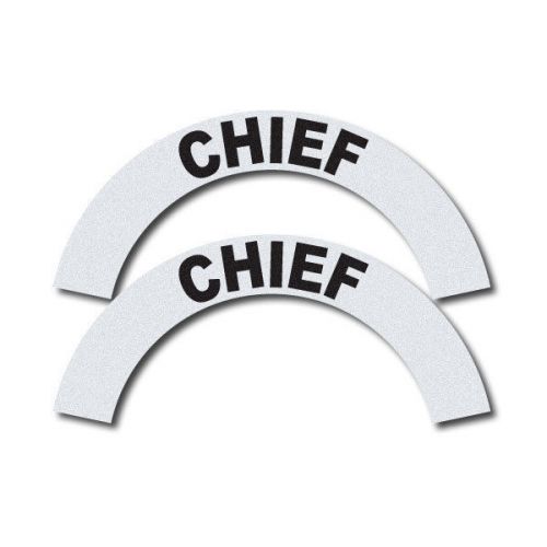 3M Reflective Fire/Rescue/EMS Helmet Crescents Decal set - Chief