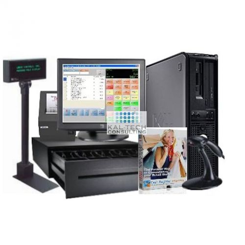 Retail Point of Sale pcAmerica CRE Cash Register Express POS w/ Customer Display
