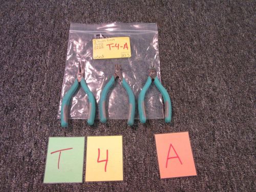 3 SWISS EREM 2404E 2411P 2422E WIRE CUTTERS NEEDLE NOSE PLIERS NIPPER TOOL USED