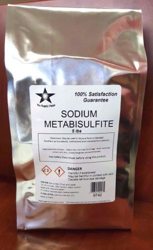 Sodium metabisulfite fcc/ food grade 15 lb consists of 3- 5 lb packs for sale