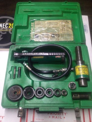 Greenlee 7306 Hydraulic Knock/Out Punch Driver Set 767 746 1/2-2&#034; Conduit PlsRea