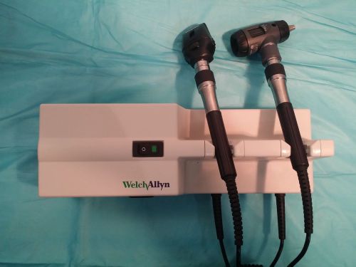 Welch Allyn 767 Model 76710 Wall Transformer Otoscope Ophthalmoscope With Heads