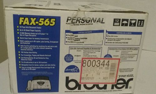Brother Fax-565 Personal Plain Paper Fax Machine Telephone, Copier Fast Shipping