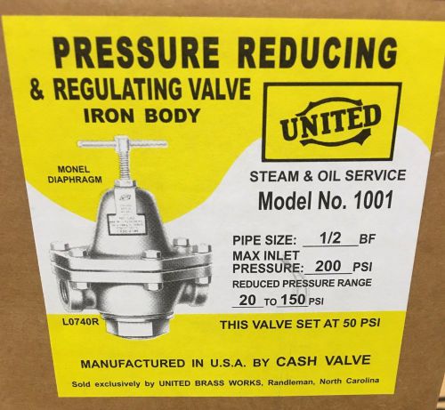 United Brass 1/2  20  150 Pressure Reducing &amp; Regulating Valve