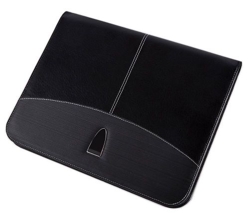 Jancosta ct1 a4 letter size executive zippered padfolio (black) for sale