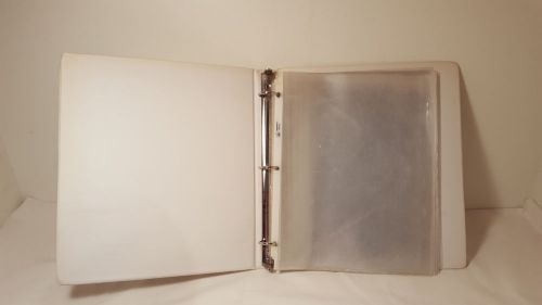 1&#034; Wilson Jones Binder with 2 Pockets kw/ 25 Sheet Protectors- Varying Weights