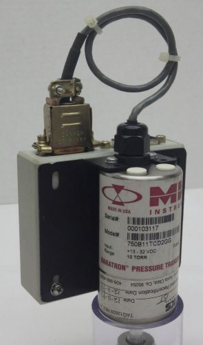 MKS Baratron 10 TORR Pressure Transducer R750B11TCD2GG &amp; Signal Conditioner NM