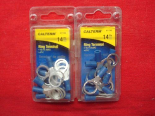 28qty 2 PACKS CALTERM PRIMARY WIRE CABLE RING CONNECTORS TERMINALS 16 14AWG #3/8