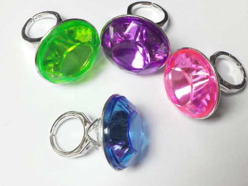 400 pcs Big Diamond Ring Princess Fake Party Pinata Joke Gift Gag Wholesales