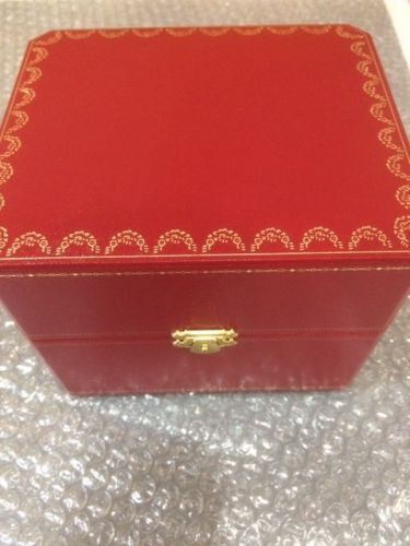 Cartier Vintage Red watch box&#034; Damage&#034;condition without white outer cover= Box2