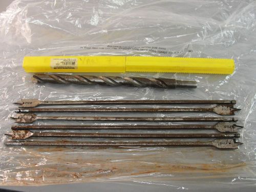 Long shank 3/4 carbide concrete masonry wood paddle spade drill bit lot usa for sale