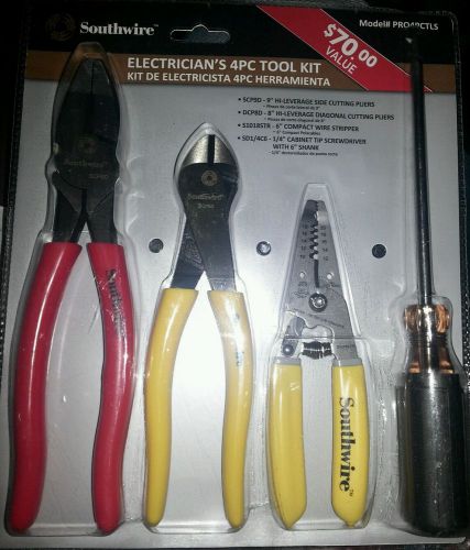 Southwire electricians tool kit wire stripper cutting pliers screw driver new for sale