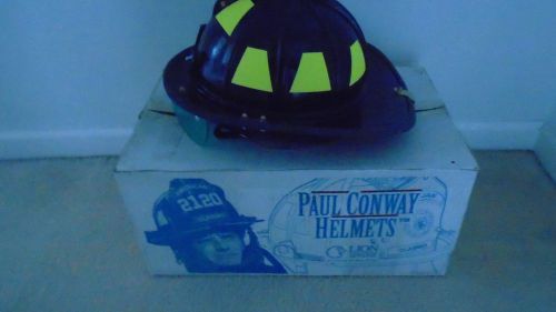 American heritage helmet with  flips black lion paul conway fireman fighter niob for sale