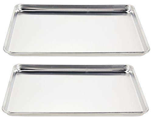 Vollrath 5303 Sheet Pan, 1/2 size, Aluminum, 18-Inch x 13-Inch x 1-Inch, 2-Units