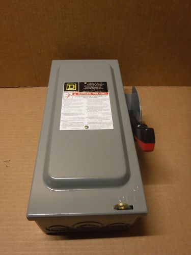 Square d heavy duty safety switch 30a 600vac type 1 enclosure hu361 for sale
