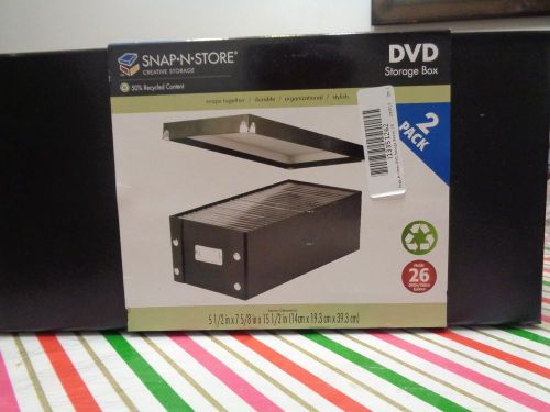 Snap-N-Store DVD Storage Box pack of 2, holds 26 DVD