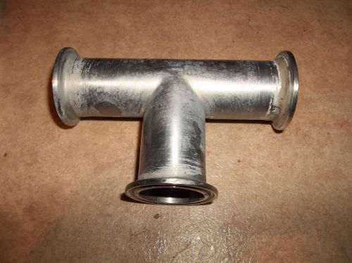 STAINLESS STEEL 1 1/2&#034; TEE WITH TRICLOVER ENDS FOR MILK MILKER PIPE LINE