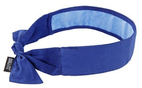 Chill its evaporative cooling bandanna tie headband ergodyne chillits blue wow for sale
