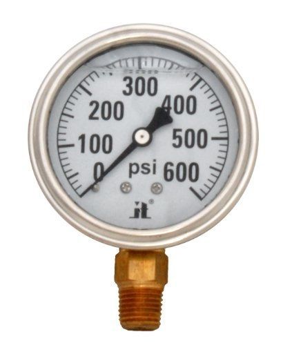 Zenport lpg600 zen-tek glycerin liquid filled pressure gauge, 600 psi, box of 10 for sale