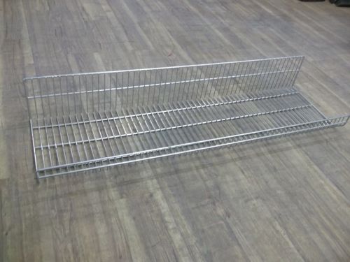 Industrial Wire Shelving 18&#034;W x 7&#034;D x 48&#034;L Silver Sliding Wire Basket