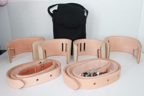 Humane restraint hand cuff police prison key lock fetish bondage leather kit new for sale