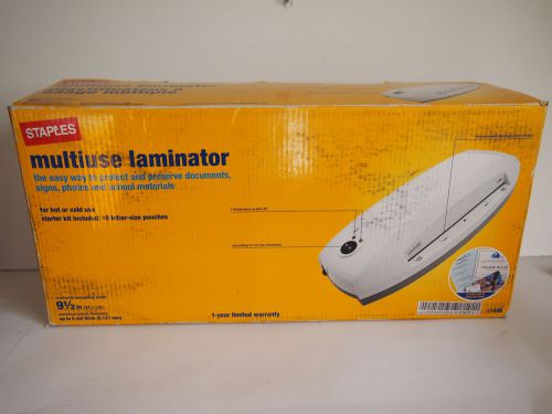 Staples Laminator Model Multiuse-95 # 17466 Thermal and Cold Laminating Machine