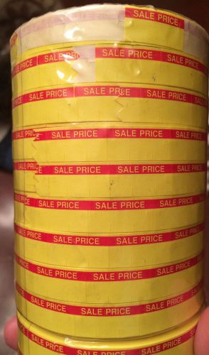 Monarch Yellow Price Labels- 13 rolls and Offering FREE SHIPPING