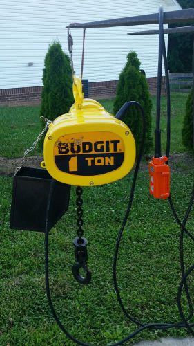 Budgit 1 ton electric chain hoist  single phase 120/240 volts for sale