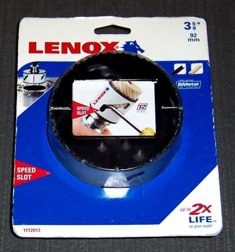 Lenox tools 1772013 3-5/8&#034; bi-metal speed slot hole saw for sale