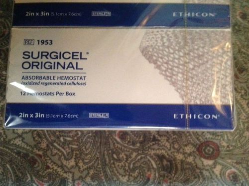Surgicel Absorbable Hemostat 2&#034; x 3&#034;, 1953, Box of 12, Great Dating! Ex  11/2020