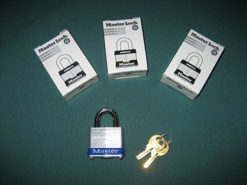 Master Lock 3BLU No. 3 Safety Lockout Padlock, Hardened, Steel Body, lot of 3