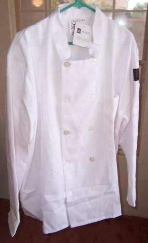 Chef 24/7 Revival Jacket Large Poly Cotton Blend NWT White Buttoned Look