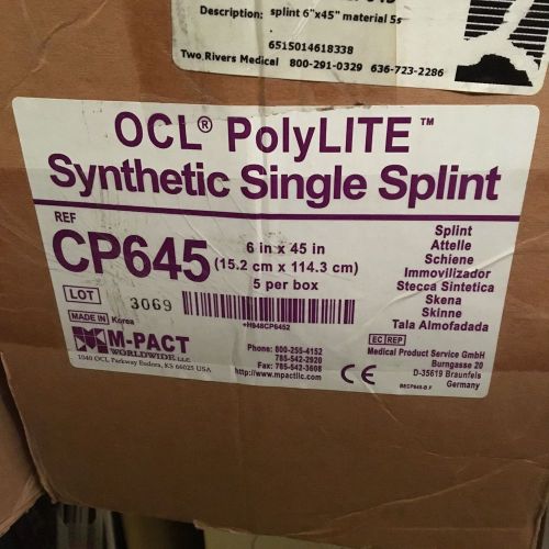 OCL PolyLITE SYNTHETIC SINGLE SPLINT, LOT OF 4