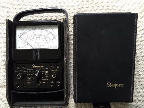 Simpson Volt-Ohm Milliameter 260 Series 6 Multimeter Meter w/ Leather Case