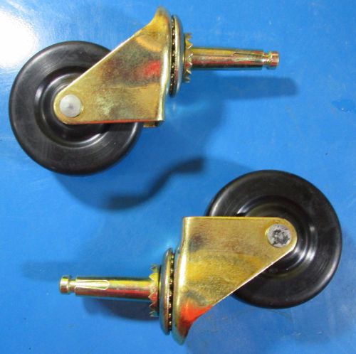 2&#034; Stem Rubber Wheel Caster #484-5426 Pack Contains (2) Wheels