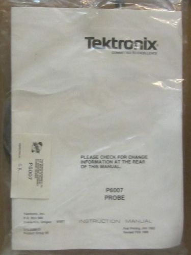 NEW Tektronix P6007 Probe with Instruction Manual &amp; Accessories - Factory Sealed