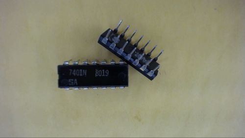 SIGNETICS 7401N 14-Pin Dip Integrated Circuit New Lot Quantity-3