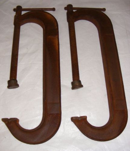 2 Jorgensen 12&#034; C Carriage Clamps No. 112 Made in USA