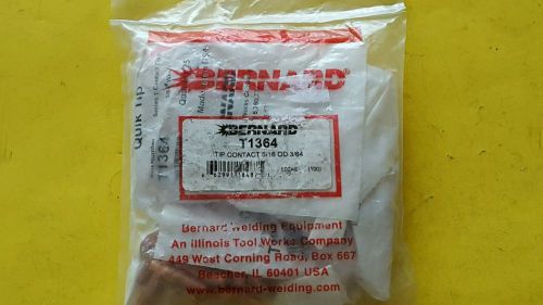 NEW (100-PACK) BERNARD T1364 QUICK TIP .046&#034; CONTACT TIP , FREE SHIPPING!!!