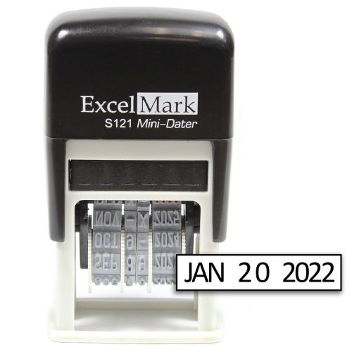 ExcelMark Self-Inking Date Stamp - S121 (Black Ink)