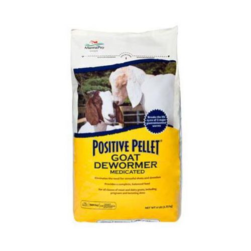 MANNA PRO POSITIVE PELLET GOAT DEWORMER MEDICATED FEED DAIRY-MEAT-LACTATING GOAT