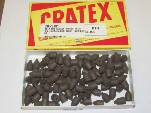 100 new cratex 10-m 5/8&#034; x 3/8&#034; x 1/16&#034; rubber 10m silicone carbide bullet point for sale