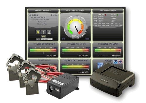 The energy detective pro lite real-time electricity monitor, 3-phase, 200 amp for sale