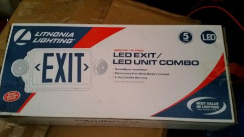 New Lithonia Lighting LHQM LED R HO M6 Quantum Adjustable 2-Light LED Exit Sign