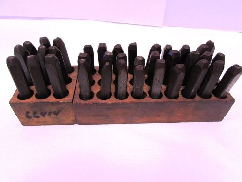 36 Pc. 5/16&#034; LETTER &amp; NUMBER STEEL STAMP SET IMPERIAL REGAL PUNCH TOOL