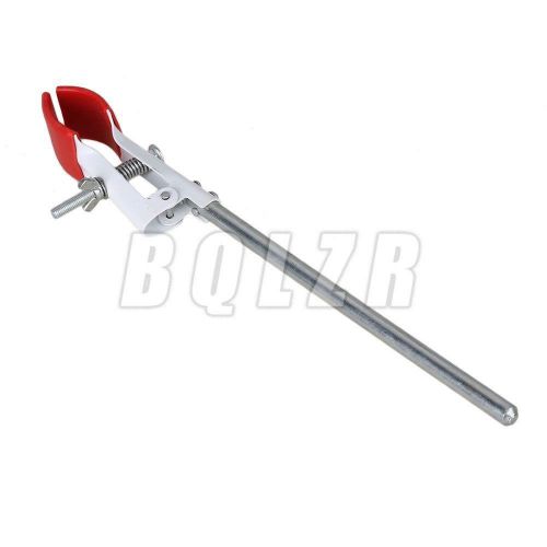 BQLZR Labware Two Prong Extension Flask Clip Clamp Silver and Red