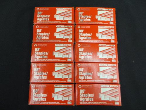 10 Bostitch B8 PowerCrown 0.25 Inch Staple Pack 5,000 Staples STCRP21151/4