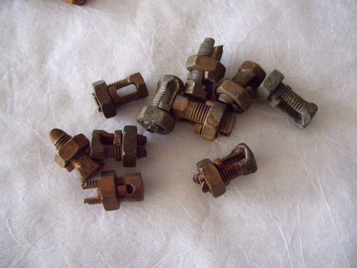 Lot of 10 - #6 split bolt connectors cu copper only #6 thru #16 for sale