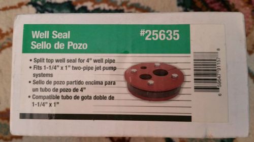 Split Top Well Seal For 4&#034; Well Pipe Fits 1-1/4 And 1&#034; Two Pipe Jet Pump Systems