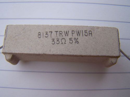 1 pc 33 ohm, 15W, axial wirewound power resistor. 1C1